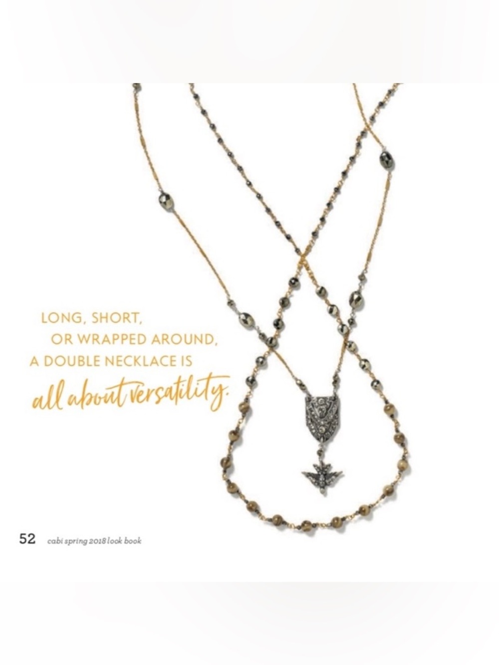 CAbi 2018 multi- strand Drop Sparrow Necklace